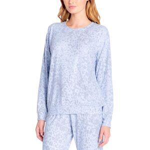 Insomniax Womens Printed Long Sleeve Pajama Top Only,1-Piece L